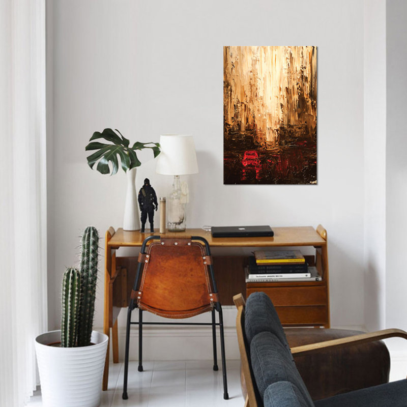 «Swiger Red Cab», reproduction sur toile, H 18 po x l 12 po x P 1,5 po, Toile tendue, Pas de tapis