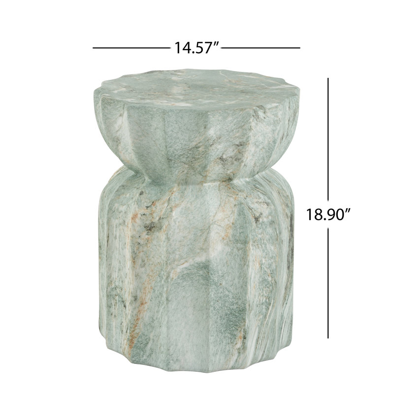 Table d'appoint EOS 18,9 po Eos, Marbre vert