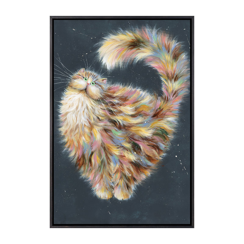 Patapoufette par Kim Haskins-impression d’art graphique, H 26 po x l 18 po x P 1,5 po, Toile avec cadre noir patiné