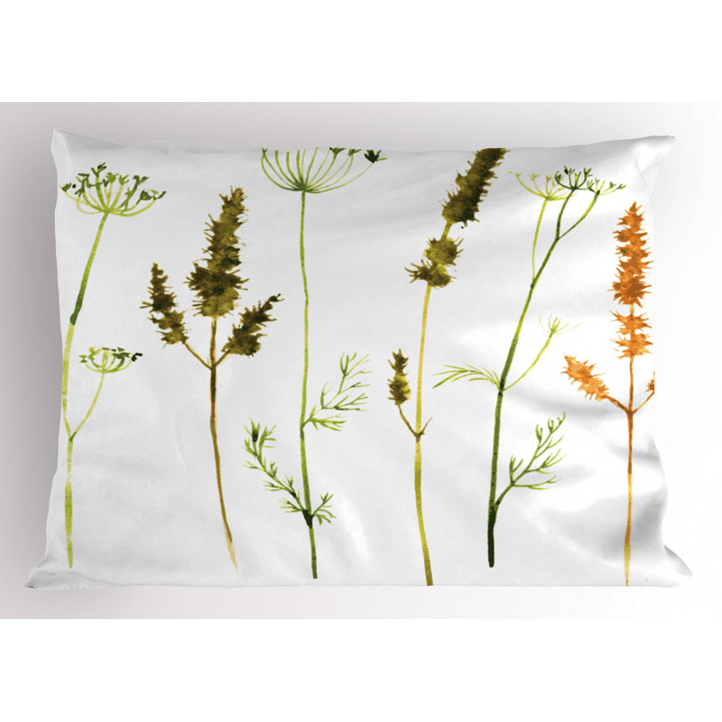 Flowers Polyester Sham Set, Queen