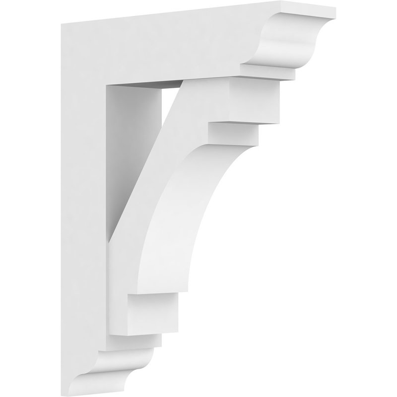 Support en uréthane standard Merced avec extrémités traditionnelles brun clair l 5 po x P 20 po x H 26 po