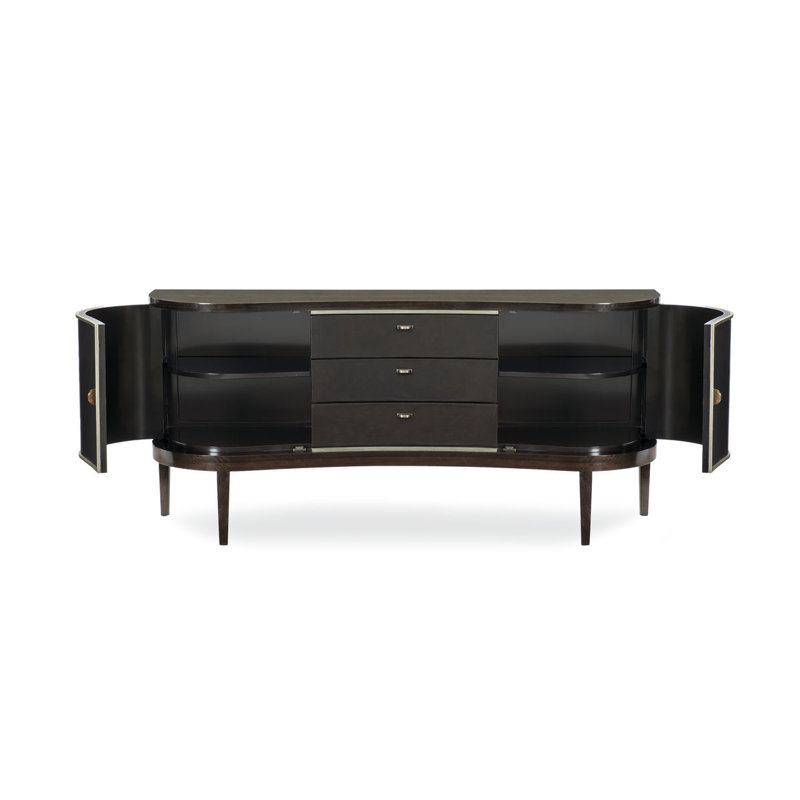 Modern Streamline 72'' Solid Wood Sideboard
