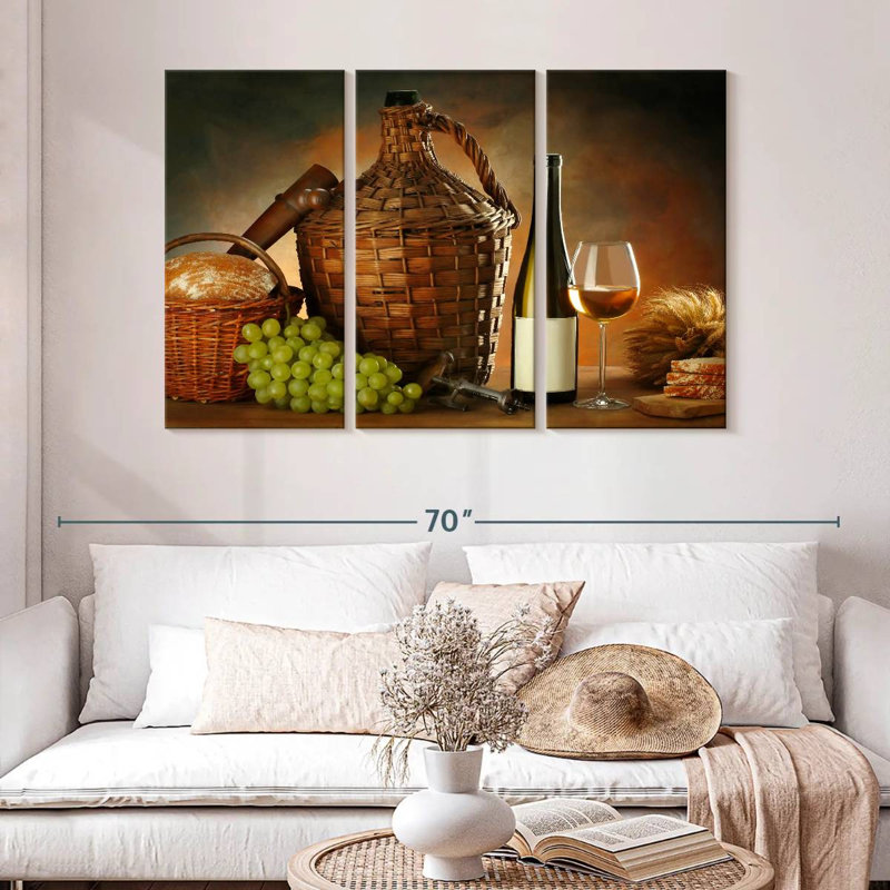 Yarlin Feast With Wine, 32" H x 50" W