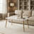 Modern Rectangular Coffee Table with Glossy White Top and Solid Hornbeam Wood Legs