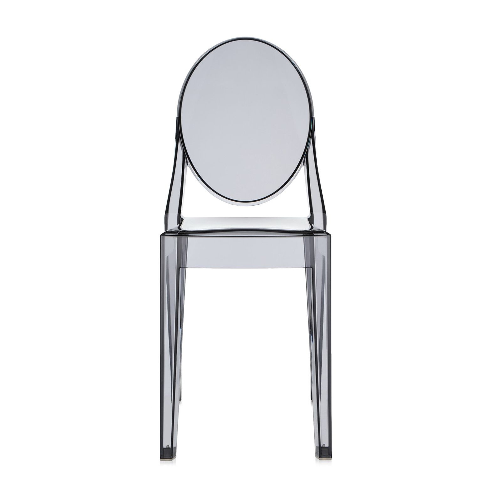 Ghost Stackable Patio Side Chair, Smoke Gray