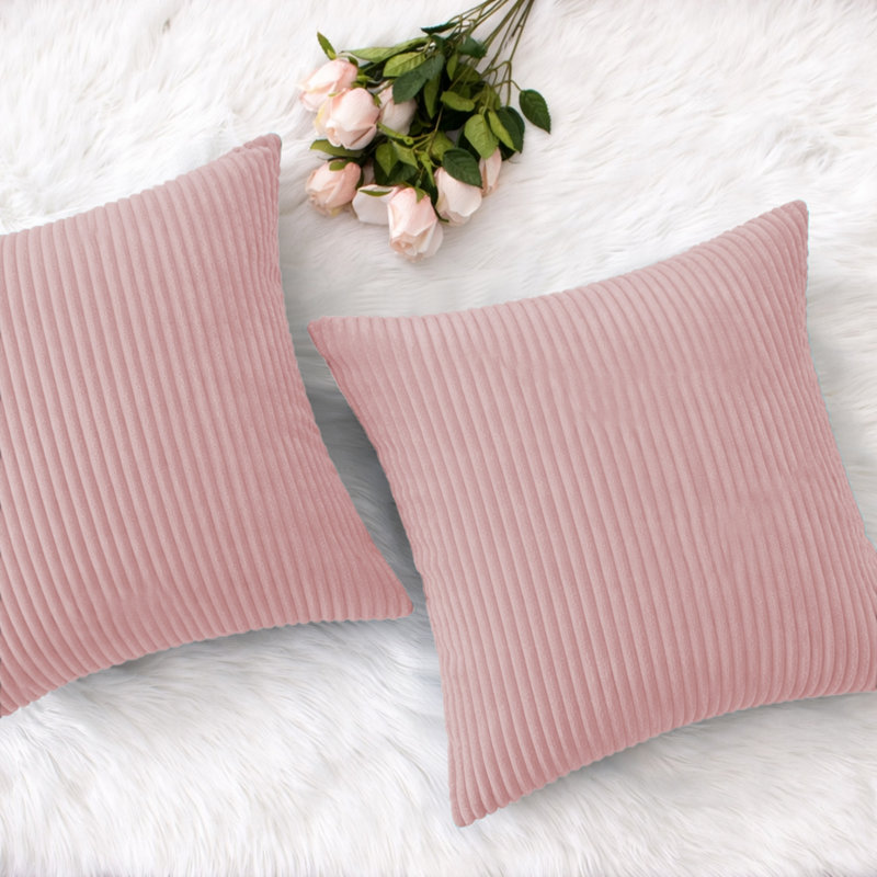 Patterned Velvet Scatter Cushion Covers, Set of 2 – Soft Plush Decorative Pillow Covers for Sofa, Bed & Living Room