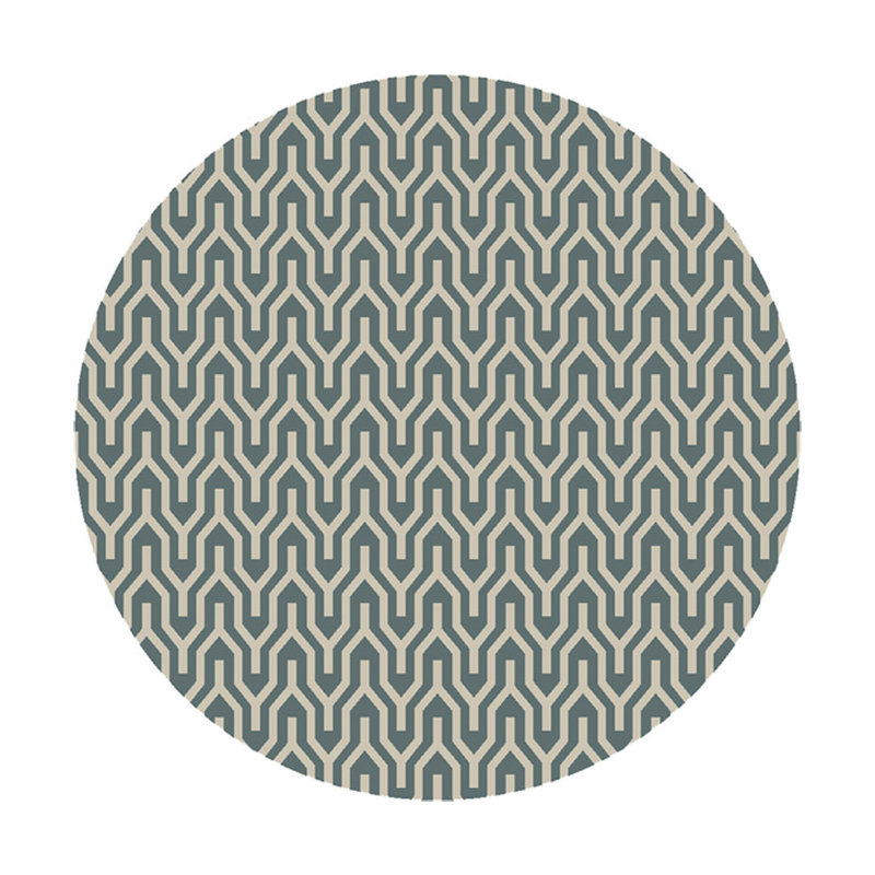 Irving Place Wool Geometric Indoor Rug, Round 8'