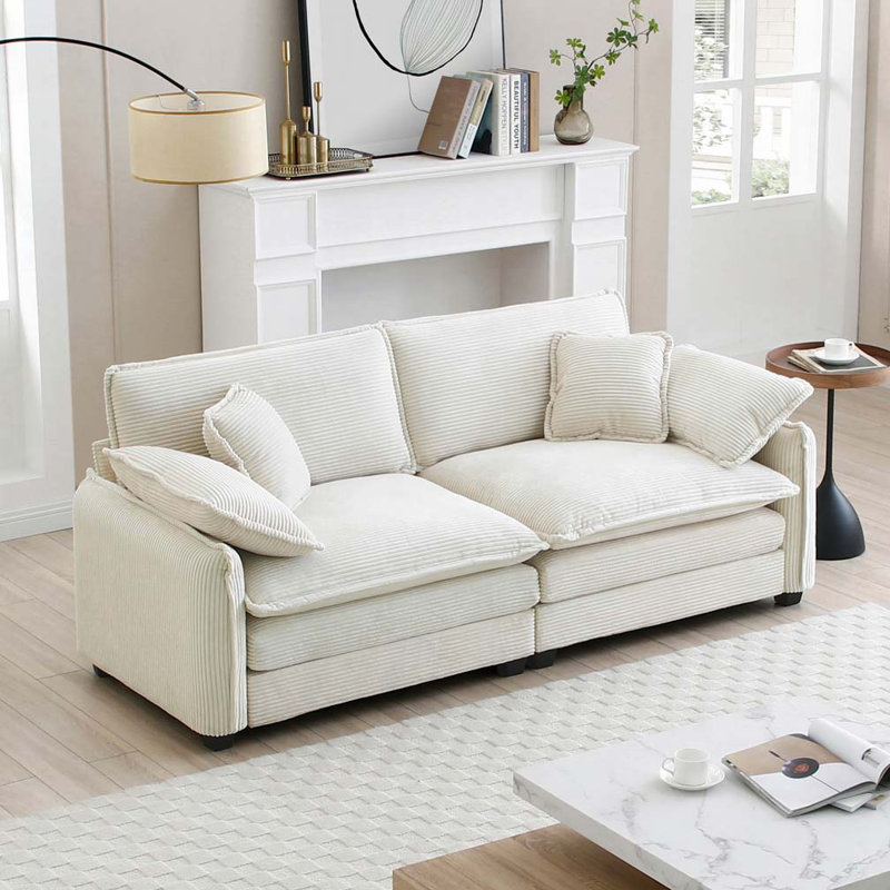 Canapé 2 places Corduroy, Beige