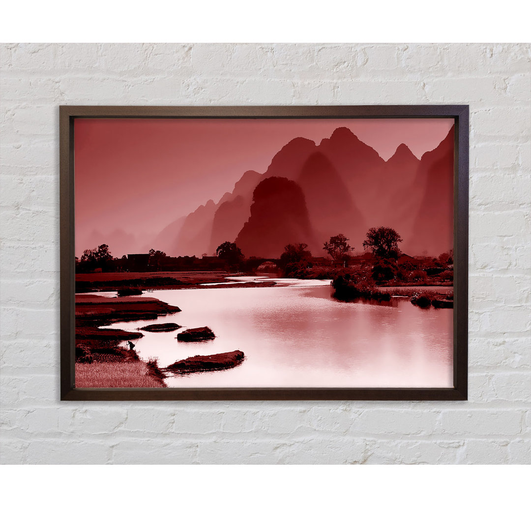 Red Mountain Paradise - Einzelner Bilderrahmen Kunstdrucke auf Leinwand