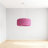 1-light Pink Rattan Drum Pendant Light Dimmable