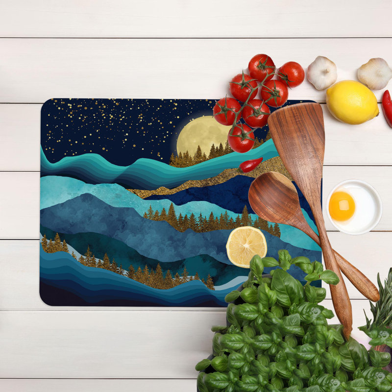 Planche à découper en verre Gold Forest, 11 po x 15 po