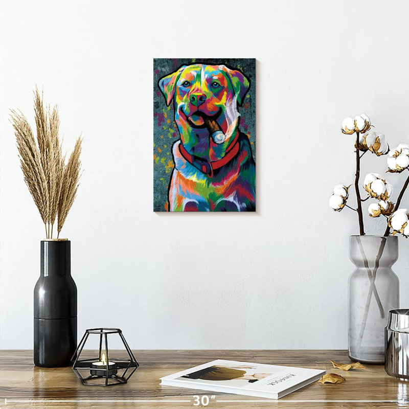 Brampt Acrylic Abstract Dog, 12" H x 8" W