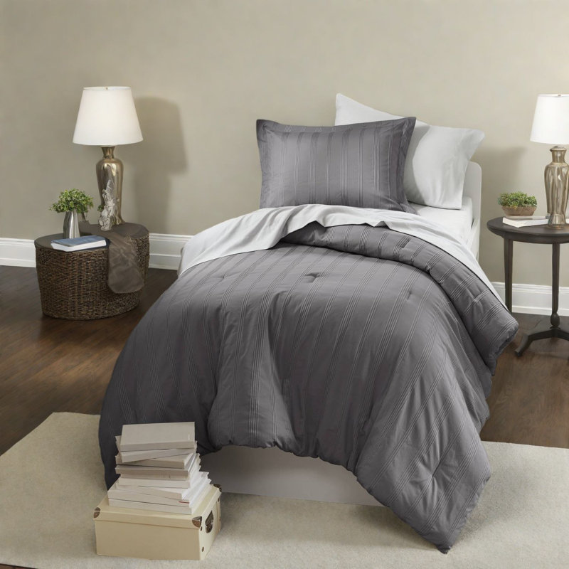 Cozy 5-piece Bedding Sets, Polyester Minimalist Twin Comfort, Dorm Essentials