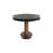 Macaron Oak Oval Solid Wood Top Metal Base Dining Table