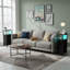LED Narrow Side Tables, Slim End Table with 3 Fabric Drawer and Charging Station-1017053716-1022647450