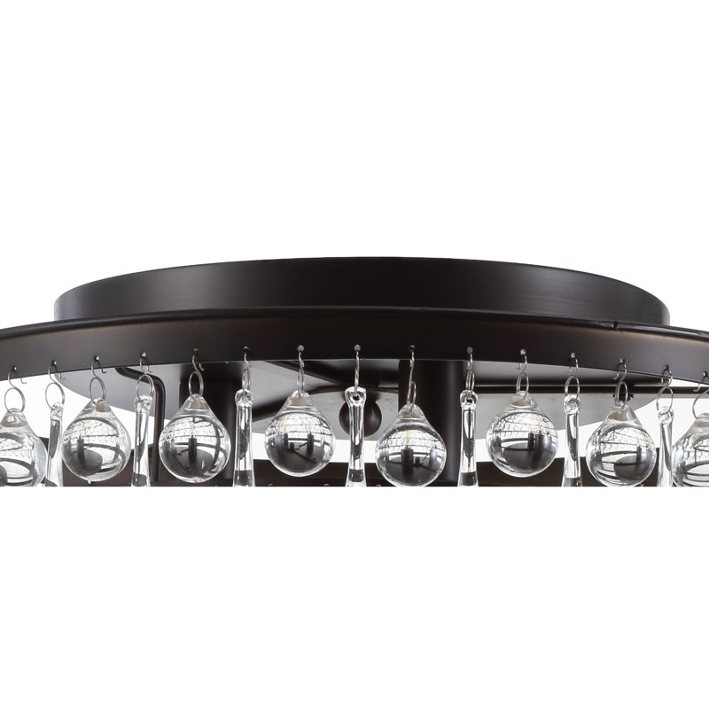 Plafonnier encastré 3 lumières 16 po Pell, Bronze huilé