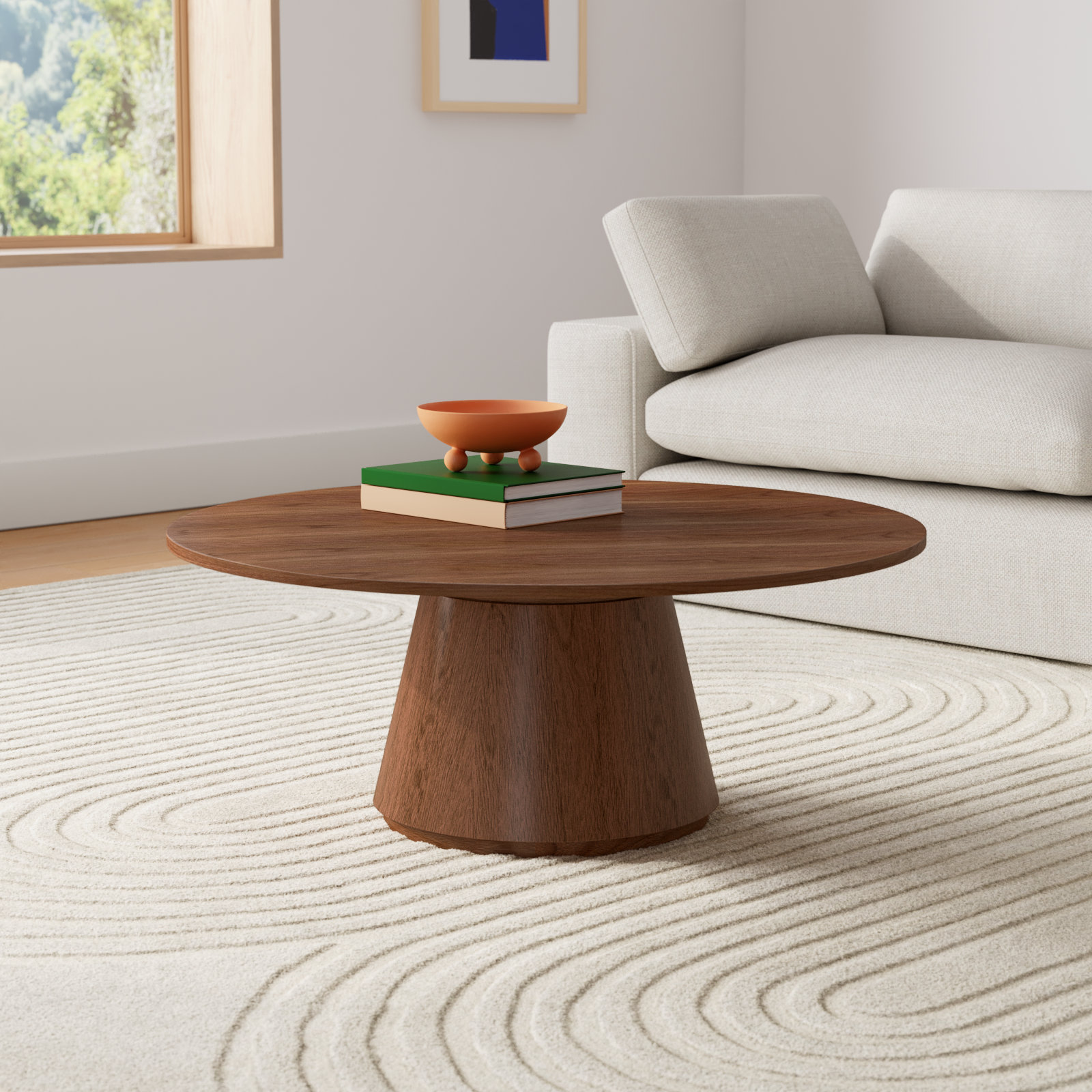 Royale Single Coffee Table, Walnut