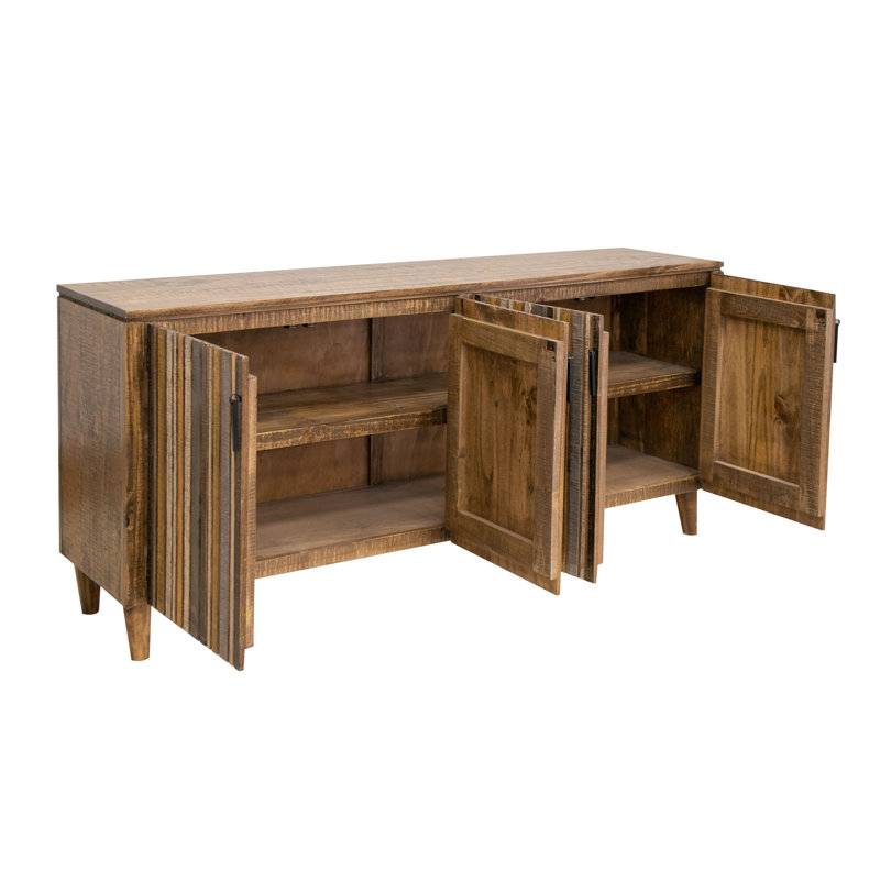 Tiza 68.5'' Solid Wood Sideboard, Brown/Beige/Yellow