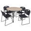 Ensemble de table de salle à manger ronde et de chaises de 36 po Kee-73411782-73411787