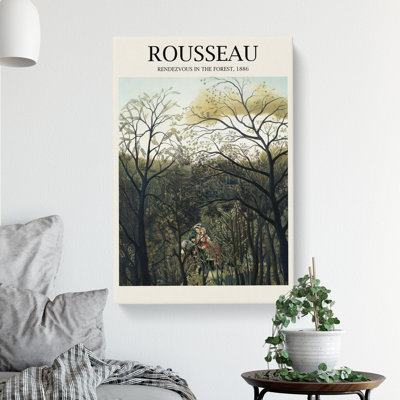 Rendezvous In The Forest by Henri Rousseau - Wrapped Canvas Painting