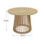 Table basse ronde, moulure en grille, convient à la chambre à coucher, au salon, au balcon-371617566