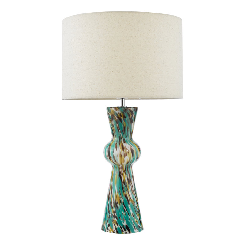 Glass Table Lamp Lamp, Natural, Green