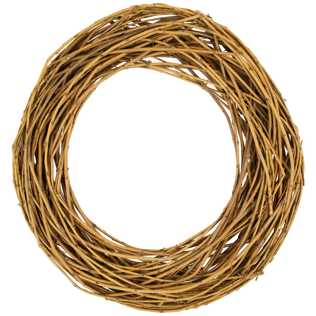 Natural Grapevine and Twig Artificial Spring Wreath Unlit Primrue