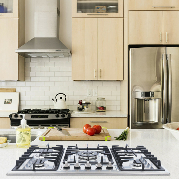 TABU Built-in Gas Cooktop, Stainless Steel Gas Stove Countertop, Easy to  Clean (5 Burners)