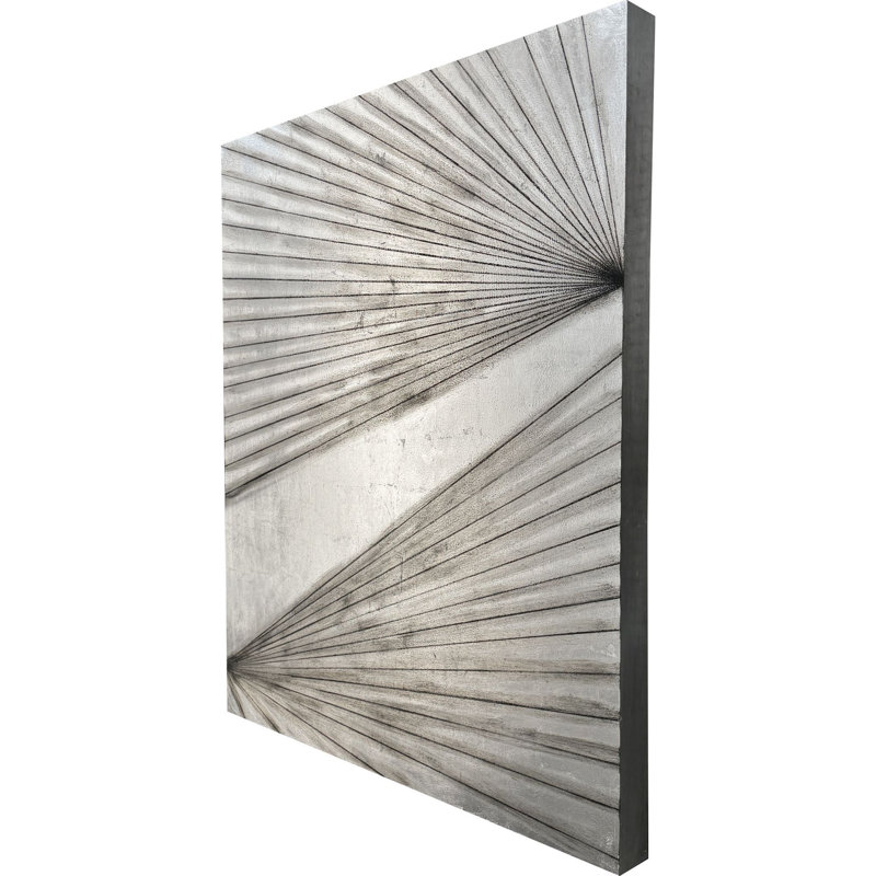 Sculpture murale Enigma en argent I