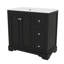Meuble-lavabo autonome 36 po avec lavabo en céramique 3 tiroirs, 2 portes et tablette réglable-118195267