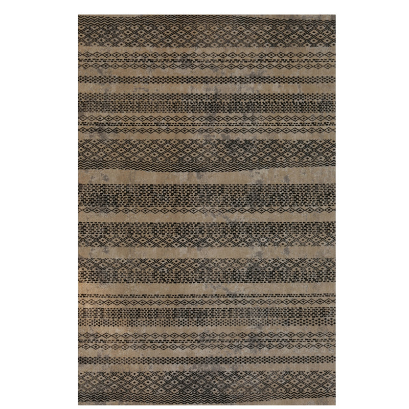 Tapis brun / noir Desire, Rectangle 7 pi 10 po x 10 pi 10 po