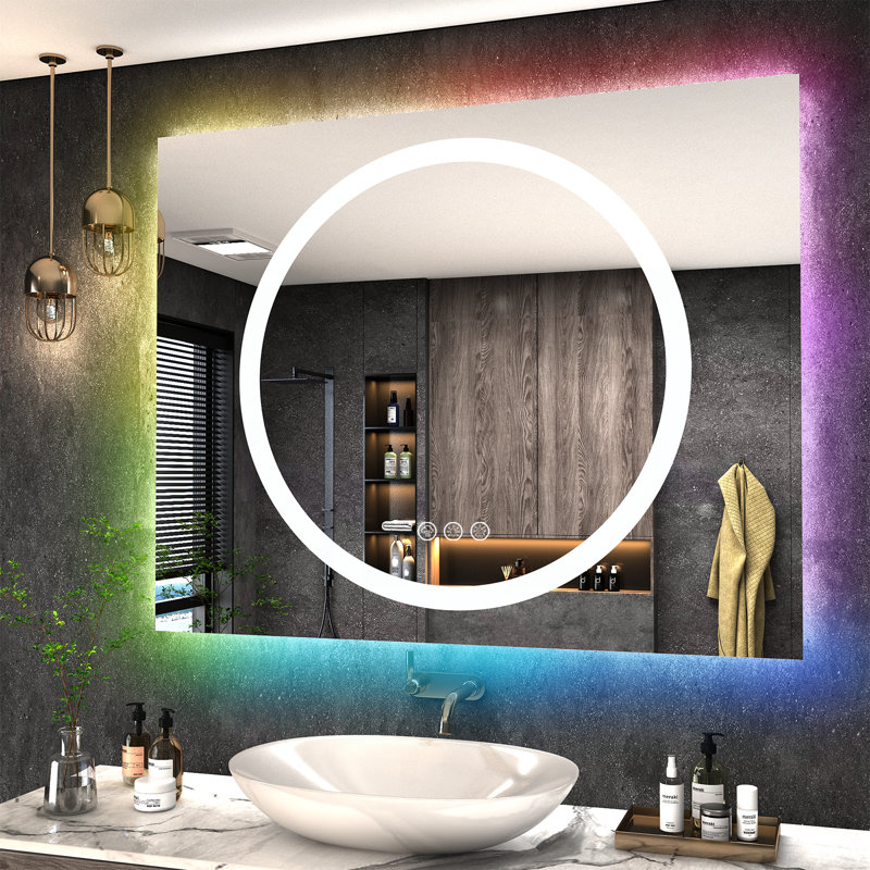 Miroir de salle de bain / meuble-lavabo Aevar, 32 po x 40 po