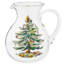 Spode Christmas Tree Glass Pitcher 6 Pt/9"