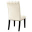 De 2 chaises d'appoint beiges - housse en tissu de lin, rembourrage en mousse, pieds de couleur rustique pour la vie et le bureau (2) rembourrés, rembourrés, pour la maison-1062814397