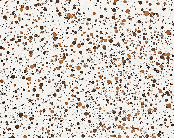 Hinson Icons Spatter 100% Cotton Fabric, Brown On White