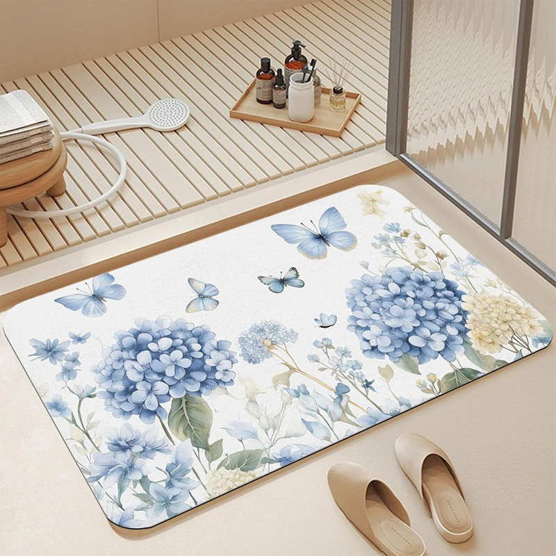 Tapis pour salle de bain Hydrangea Flower