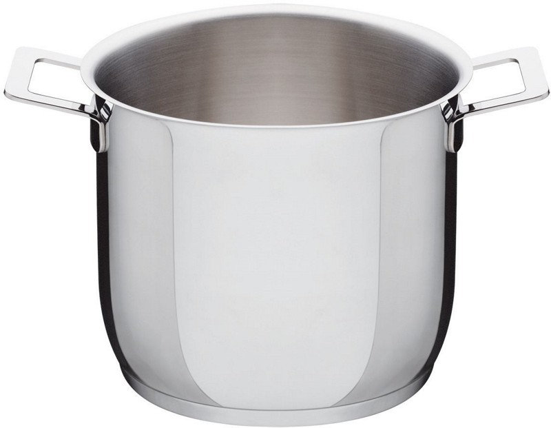 Alessi Pots&Pans 7L Non-Stick Stainless Steel, 20.5cm H x 24cm diameter