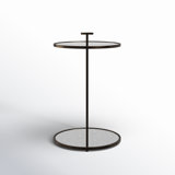 Erma Glass C Table End Table with Storage