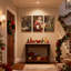 Ensemble de 3 impressions sur toile de Noël, père Noël, atelier, elfes, arbre de Noël-527697173