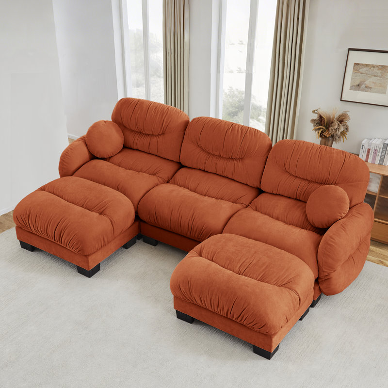 Canapés modulaires en chenille à compression, canapé moderne en forme de U pour la maison