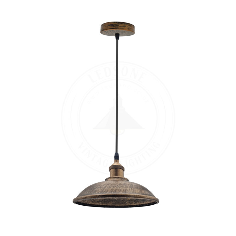 1 - Light Single Pendant, Brushed Copper