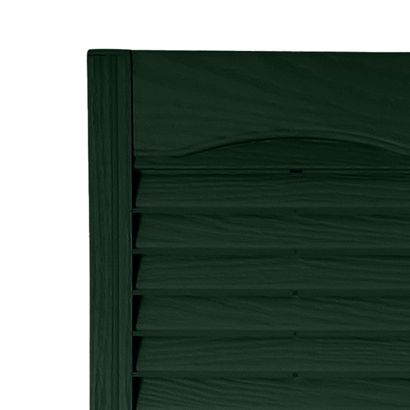 Custom Louvred Shutter with Cathedral Top, Heritage Green, 48", 10"