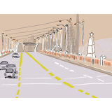 Sixth Street Bridge Print by Deborah Blum