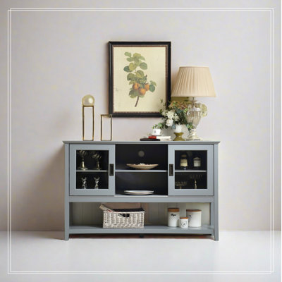 Sideboard Buffet Table with Doors,Grey