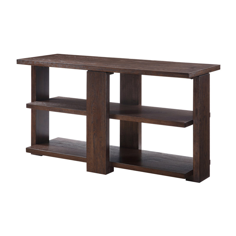 Walnut Sofa Table With 2-Shelf