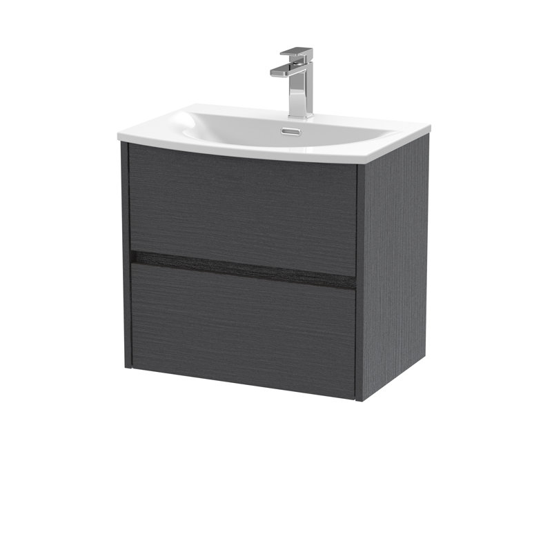 Havana 600mm Single Bathroom Vanity with Drop In Vitreous China Basin, Graphite Grey