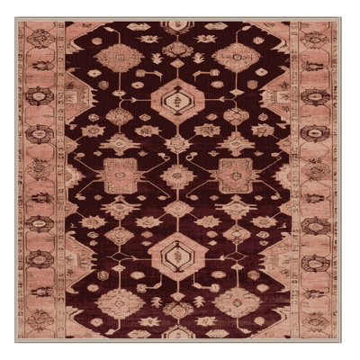 Tapis brun lavable à la machine