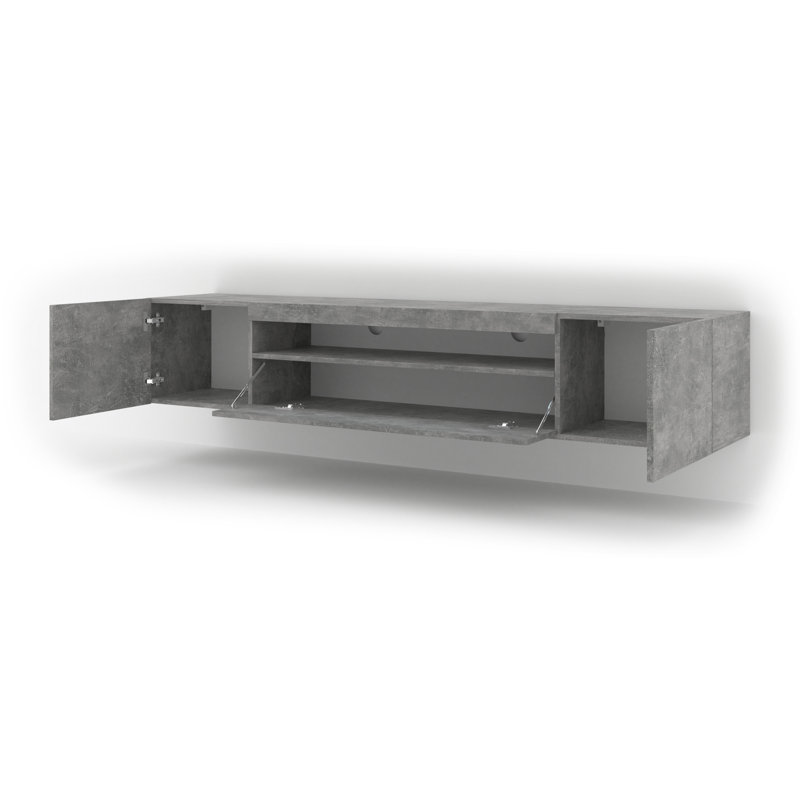 Carty TV Stand, Concrete