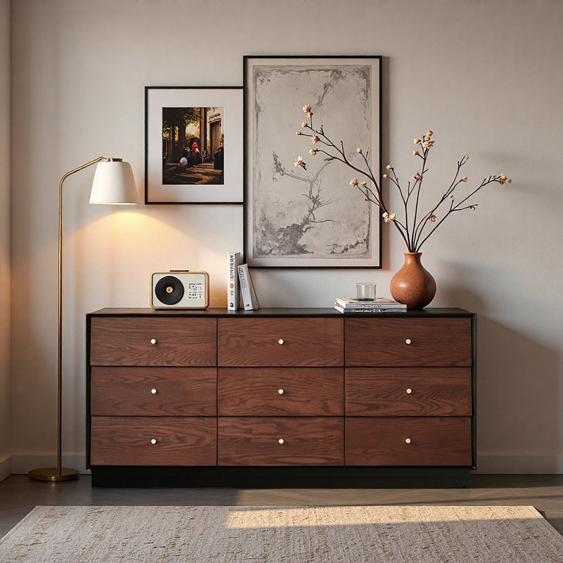 Buffet haut de gamme de style chinois, H 29,5 po x l 47,2 po x P 15,7 po