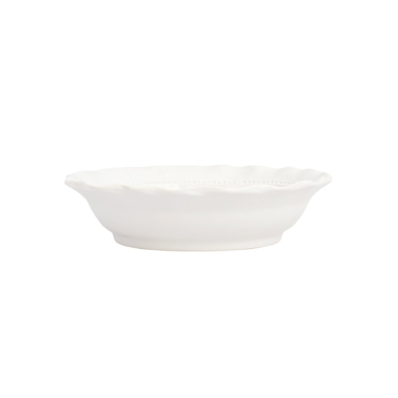 Giorno Italian Stoneware Dessert Bowl, White